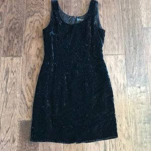 Black velvet dress